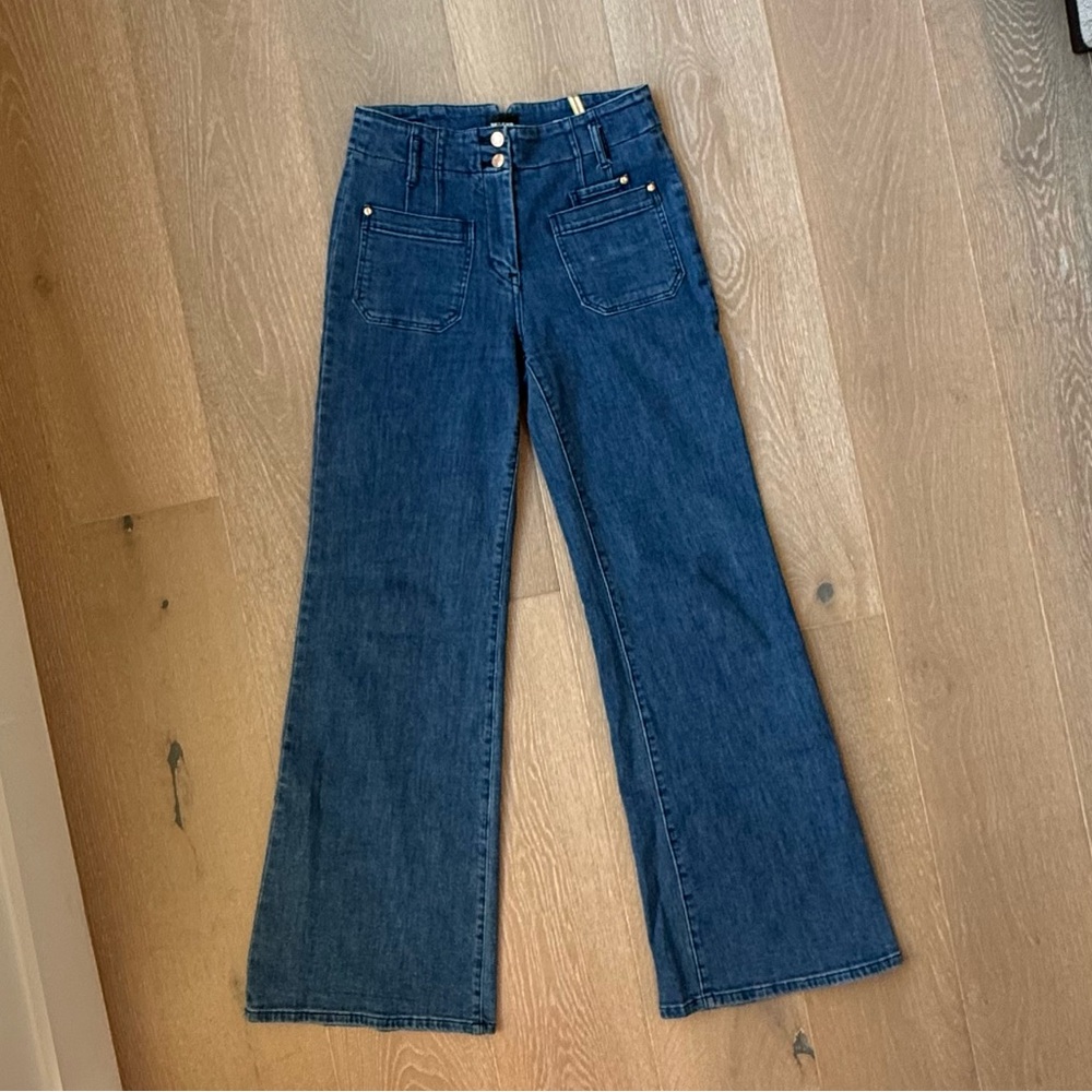 Maeve by Anthropologie Blue Flare Jeans